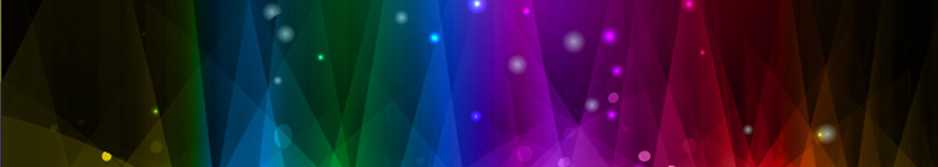 abstract rainbow of lights in a pyramid shape